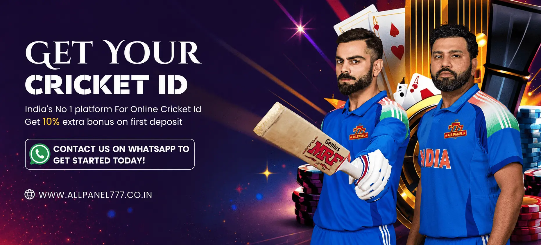 Get Your Online Cricket ID Banner - All Panel 777